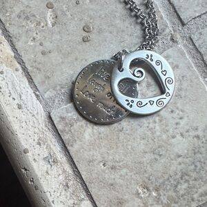 Brighton Silver Heart and Charm Necklace